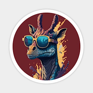 Cool Dinosaur  Giraffe Wearing Shades Magnet